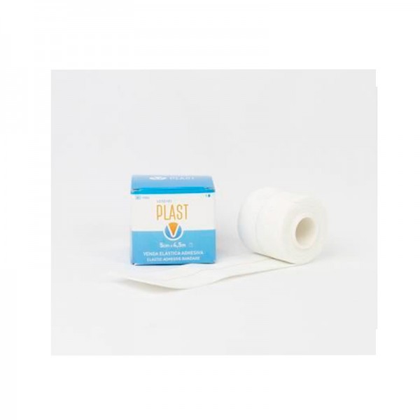 Vendari Plast 5cm x 4,5 metros: venda elástica adhesiva de algodón (UNIDAD) Vendari Plast 5cm x 4,5 metros: venda elástica adhesiva de algodón (UNIDAD)
